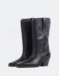 Western-L'INTERVALLE Lewisham Black Leather