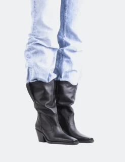 Western-L'INTERVALLE Lewisham Black Leather
