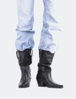 Western-L'INTERVALLE Lewisham Black Leather