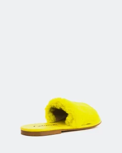 Flats-L'INTERVALLE Lillet Lime Faux Fur