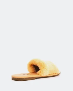 Flats-L'INTERVALLE Lillet Orange Faux Fur