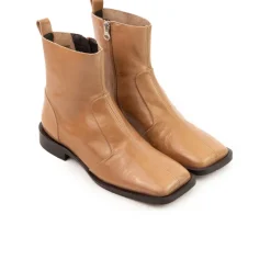 Ankle Boots-L'INTERVALLE Linea Camel Leather