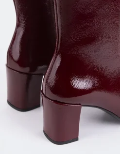 Ankle Boots-L'INTERVALLE Lioni Burgundy Naplack