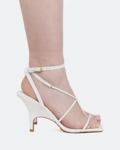Mid Heels-L'INTERVALLE Liquid White Leather