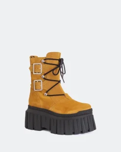 Ankle Boots-L'INTERVALLE Loker Camel Suede