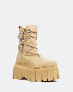 Ankle Boots-L'INTERVALLE Loker Cream Leather