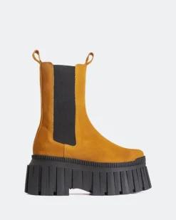 Ankle Boots|Chelsea-L'INTERVALLE Lorana Camel Suede