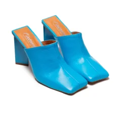 Mules-L'INTERVALLE Loutro Electric Blue Leather