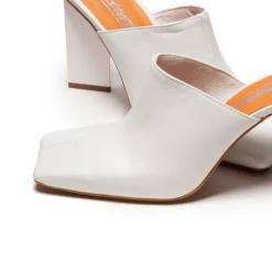 Mules-L'INTERVALLE Loutro White Leather