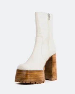 Platform|Ankle Boots-L'INTERVALLE Mackenzie Off White Leather