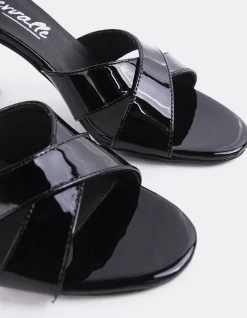 Mid Heels|Mules-L'INTERVALLE Madonna Black Patent