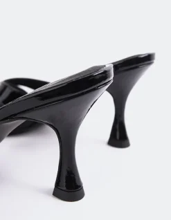 Mid Heels|Mules-L'INTERVALLE Madonna Black Patent