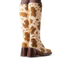 Platform|Tall Boots-L'INTERVALLE Mainz Brown Cow Pony