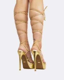 Platform|Strappy-L'INTERVALLE Malibu Gold Metal