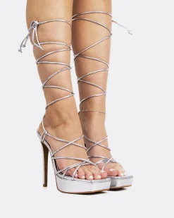 Platform|Strappy-L'INTERVALLE Malibu Silver Metal