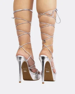 Platform|Strappy-L'INTERVALLE Malibu Silver Metal
