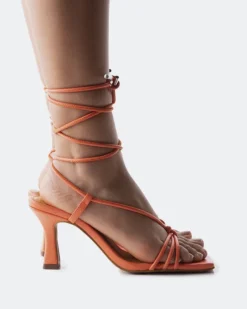 Strappy-L'INTERVALLE Manola Coral Leather