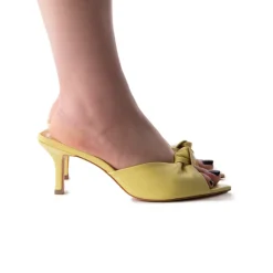 Mid Heels|Mules-L'INTERVALLE Manzanillo Yellow Leather