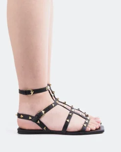 Strappy|Flats-L'INTERVALLE Marcie Black Leather