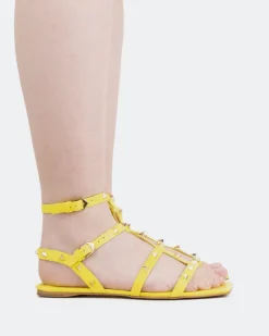 Strappy|Flats-L'INTERVALLE Marcie Yellow Leather