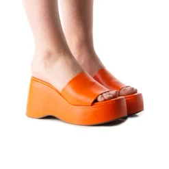 Wedges-L'INTERVALLE Mariel Orange Leather