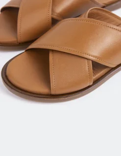 Flats-L'INTERVALLE Marigny Tan Leather