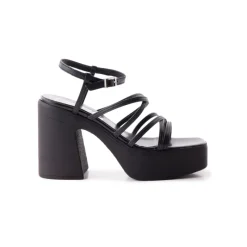 Platform-L'INTERVALLE Marilo Black Leather