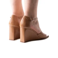 Wedges-L'INTERVALLE Mariposa Camel Leather