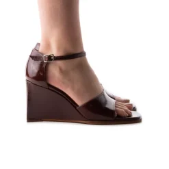 Wedges-L'INTERVALLE Mariposa Chestnut Leather