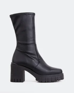 Ankle Boots-L'INTERVALLE Marlow Black Stretch
