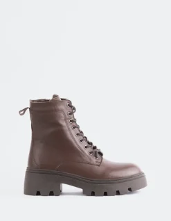 Lace-up|Ankle Boots-L'INTERVALLE Marstrup Brown Leather