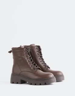 Lace-up|Ankle Boots-L'INTERVALLE Marstrup Brown Leather