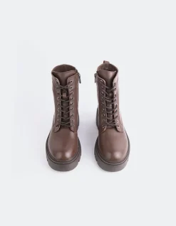 Lace-up|Ankle Boots-L'INTERVALLE Marstrup Brown Leather