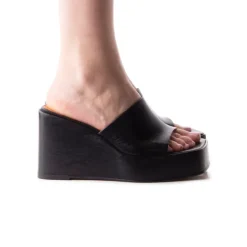 Wedges-L'INTERVALLE Matamoros Black Leather