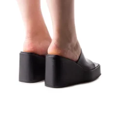 Wedges-L'INTERVALLE Matamoros Black Leather