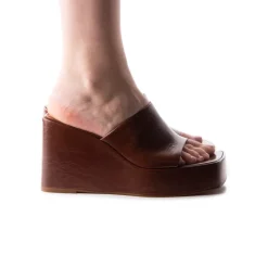 Wedges-L'INTERVALLE Matamoros Chestnut Leather