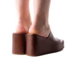 Wedges-L'INTERVALLE Matamoros Chestnut Leather