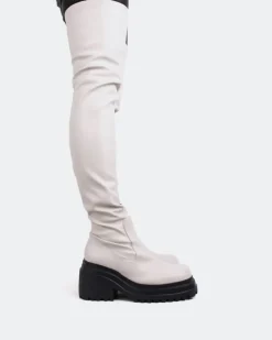 Over-the-knee|Stretch-L'INTERVALLE Matlock Off White Stretch