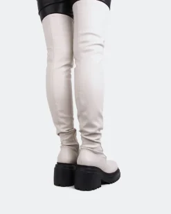 Over-the-knee|Stretch-L'INTERVALLE Matlock Off White Stretch