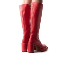 Tall Boots-L'INTERVALLE Maverik Red Leather