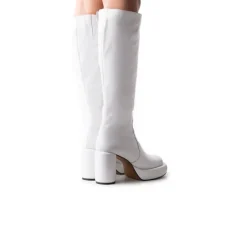 Tall Boots-L'INTERVALLE Maverik White Leather