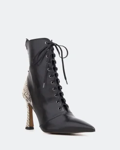 Lace-up|Ankle Boots-L'INTERVALLE Maybelle Black Leather
