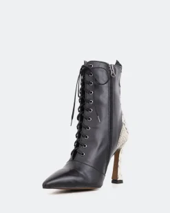 Lace-up|Ankle Boots-L'INTERVALLE Maybelle Black Leather