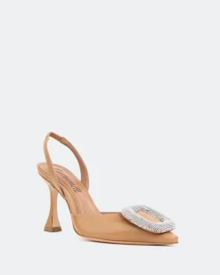 Slingbacks-L'INTERVALLE Mayta Camel Leather