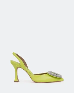 Slingbacks-L'INTERVALLE Mayta Green Leather