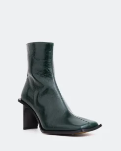 Ankle Boots-L'INTERVALLE McTavish Green Leather