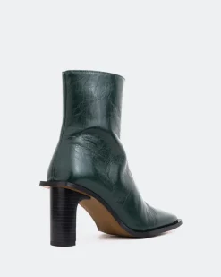 Ankle Boots-L'INTERVALLE McTavish Green Leather
