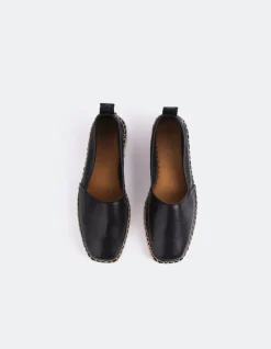 Espadrilles-L'INTERVALLE Medusa Black Leather