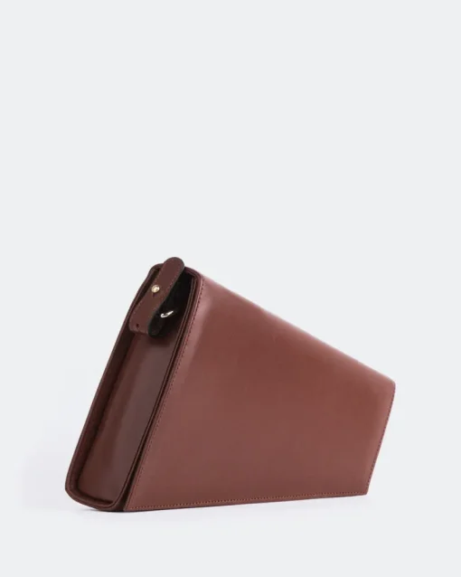 Clutch-L'INTERVALLE Meeka Cognac Leather