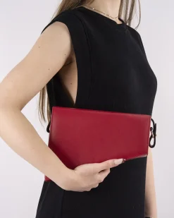 Clutch-L'INTERVALLE Meeka Red Leather